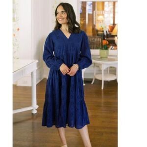 Navy Bleu | Cecelia Navy Eyelet Dress Sz XS